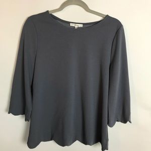 ANDREA By Unit Women’s Wave Side Grey Blouse Small